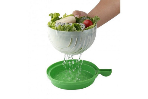 Imagem 2 de 6 de Fatiador Cortador De Saladas Bowl - Prana Branco/ Verde