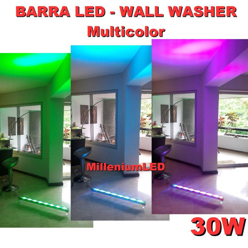 Lámpara Barra Led Multicolor 30w Iluminar Fachadas Wall Wash