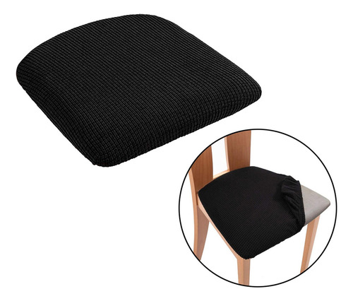 Estirar La Cubierta Del Asiento De La Silla De Comedor Negro