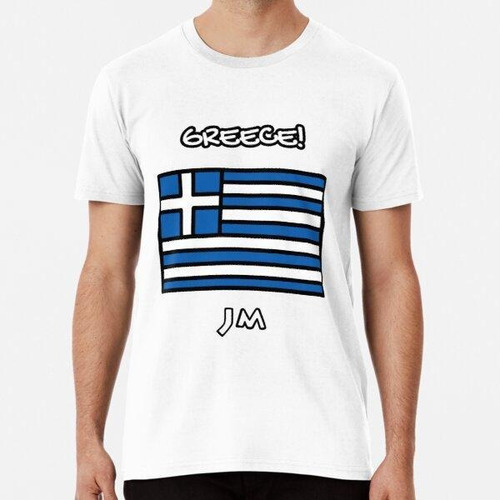 Remera Greece Flag Drawn Algodon Premium