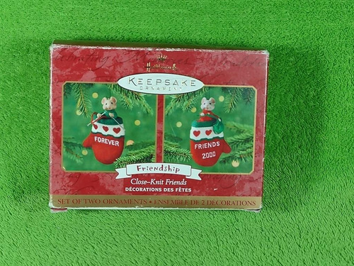 Hallmark Ornamento Navidad, Friends Forever Set De 2 (Usado)