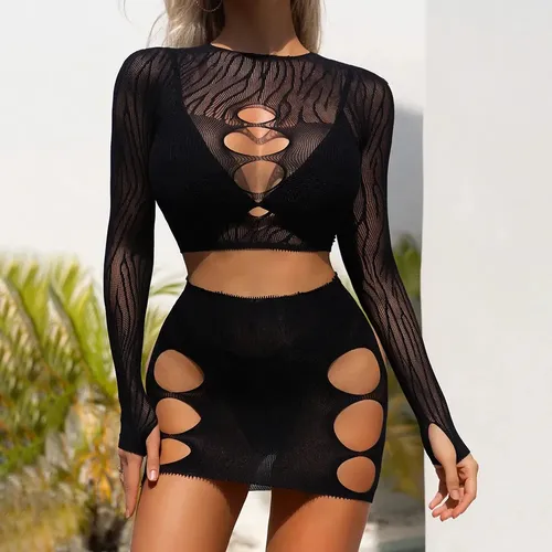 Traje De Bikini Conjunto Lencería Ropa De Playa Top Y Falda