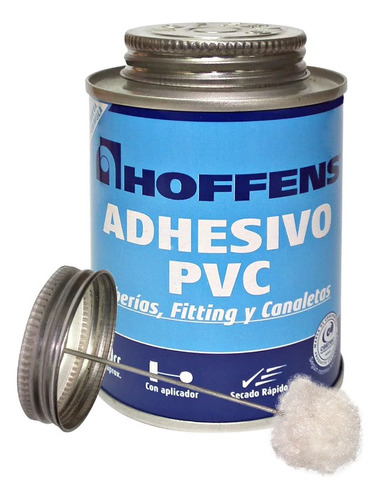 Adhesivo Pegamento Pvc 240cc C/ Aplicador Hoffens