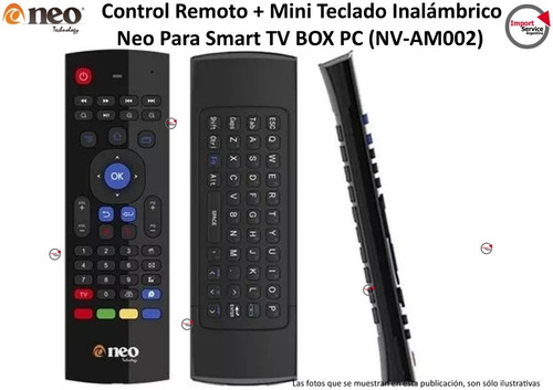 Control Remoto + Mini Teclado Neo P/smart/tvbox/pc Nv-am002