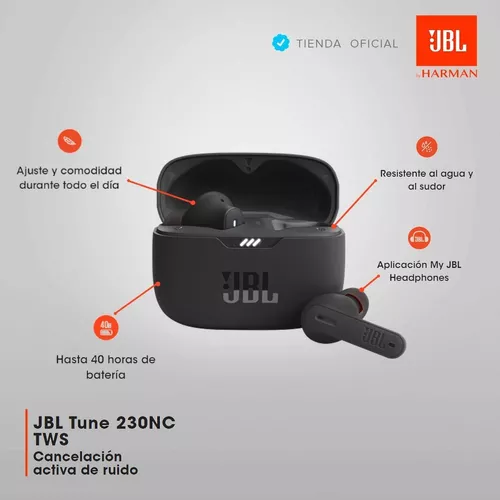 JBL Tune 230NC TWS Auriculares True wireless con Cancelación de Ruido  Negros