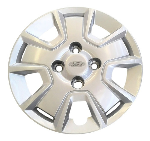 Juego 4 Tazas De Rueda Rodado 14 Aplicable Ford K Con Logo