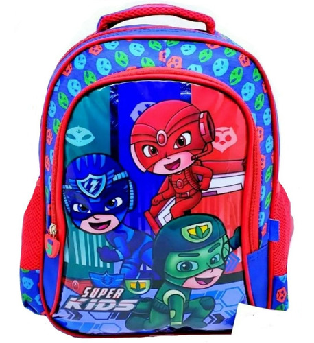 Mochila Escolar Infantil Reforçada Tam Media Super Kids Cor Azul