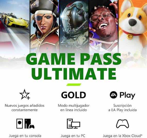 Xbox Game Pass Ultimate 1 Mes (no Acumulable) Region Canada