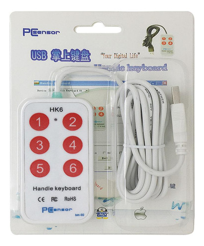6 Botones Usb Handheld Para Computadora Portátil De