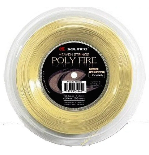 Imagen 1 de 4 de Rollo De Cuerdas Solinco Poly Fire 200 Metros 1.25 + Cubre