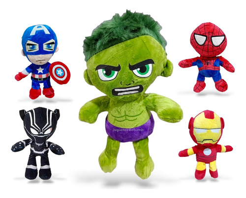 Peluche Spiderman, Peluche Ironman, Peluche Capitán America