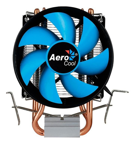 Cooler Processador Aerocool Verkho2 Intel E Amd, Preto/azul Led Preto E Azul