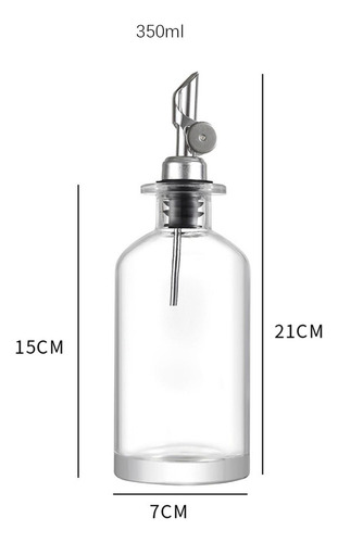 Botellas De Aceite De Oliva Vinagre Titular Plata 350ml
