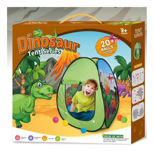 Juguete Carpa Plegable Con Pelotas Infantil Dinosaurios