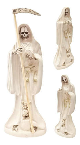 Escultura En Resina De La Santa Muerte Preparada 30cm 