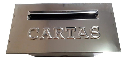 Caixa De Correio Inox Para Muro 18cm X 25cm X 12cm ! Cor Prateado