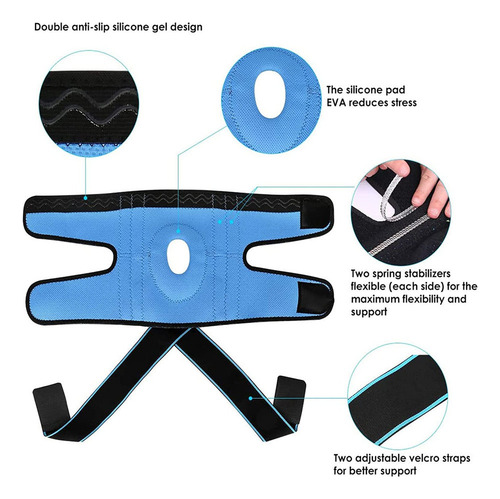 Rodillera Menisco Ligamento Deportiva Ajustable Protector .