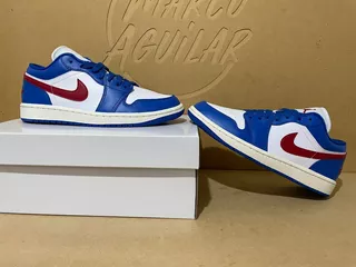 Tenis Air Jordan 1 Low Sport Royal Blue Original Mujer 24.5c