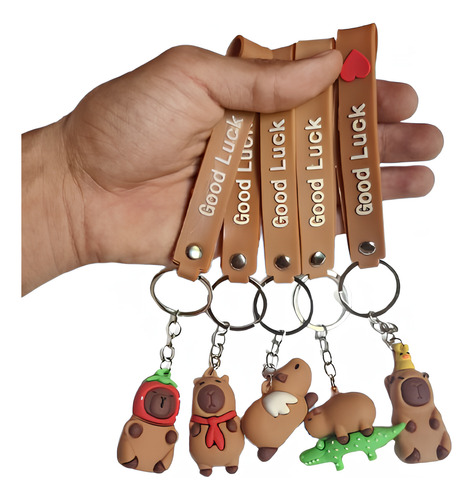 10 Pz Llaveros Juguete Capibara Moda Kawaii Colgante Capybar Paquete 2 Capibara 10 Pz