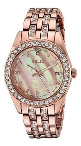 Reloj Casual De Acero Y Aleacion De Cuarzo Relic Para Mujer,