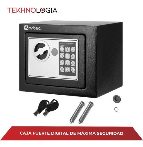 Imagen 4 de 10 de Caja Fuerte Electronica C/ Teclado Y 2 Llaves Digital Wortec
