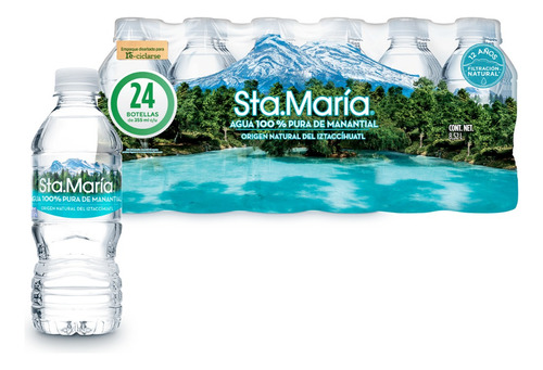 Agua Natural Santa María 355ml Pack De 24 Unidades