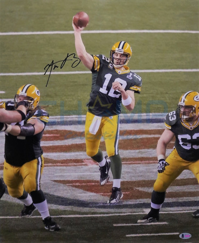 Poster Autografiado Aaron Rodgers Green Bay Packers Nfl