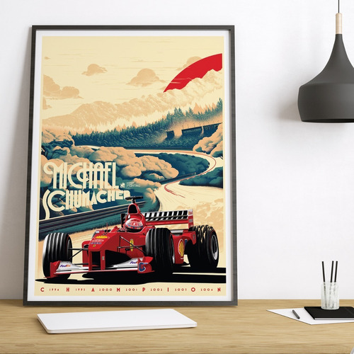 Vinilo Decorativo 21x30cm Poster Michael Schumacher 02