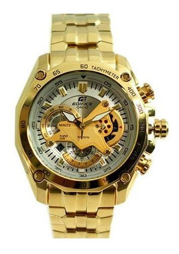 Reloj Casio Edifice Ef-550fg-7av Original Sellado Dorado