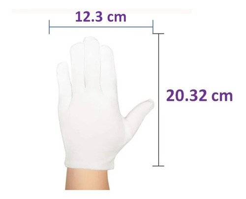 Imagen 2 de 8 de Guantes Blancos De Algodón Para Monedas, Joyería, Meseros