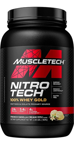 Muscletech | Nitro-tech 100% Whey Gold | 2lb | French Vanill