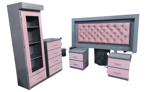 Recamara King Zize 5 Piezas Todo En Madera De Pino