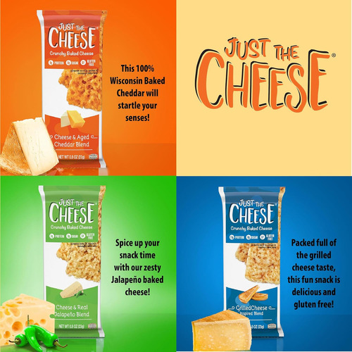 Just The Cheese Cheese Crisps | Bocadillo Keto Horneado Con