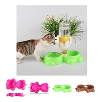 Comprar 3 Platos Para Perros Y Gatos Platos Dobles Modelo Osito