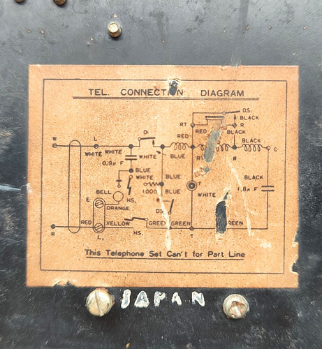 Telefono Antiguo Oki Japon Años 60s Labrado - Antiguedades (Usado)