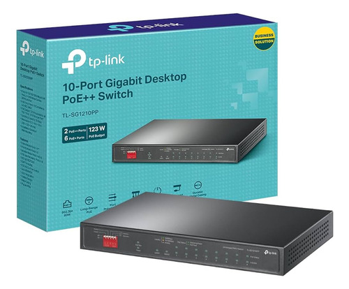Switch Tp-link Gigabit Ethernet Tl-sg1210pp 10puertos 20gbit