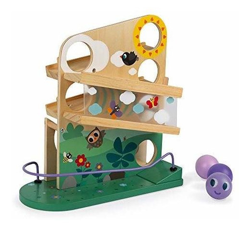 Janod Caterpillar Ball Track Toy De Madera Para Habilidades