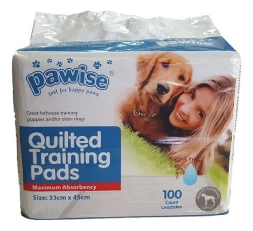 Pañales Entrenamiento Pawise 33x45cm 100unidades Mas Envio