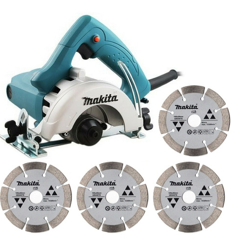 Serra Marmore 4.3/8 1450w Makita 4100nh2z + 4 Discos De Piso