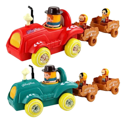 Juguete Carrito Granja Armable Diversion Niños Aprendizaje