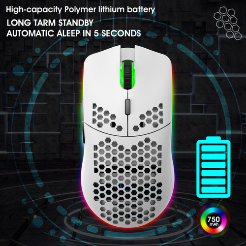 2,4 G Ratón Inalámbrico Con Retroiluminación Rgb Recargable