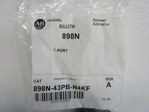 Allen Bradley 898-43pb-n4kf Ser. A New 4 Pin T-port 8984 Ssd