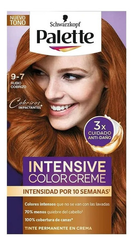 3 Pza Tinte Para Cabello Palette Intensive Color Creme 9-7 R