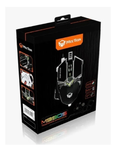 Mouse Gamer Meetion M990s Transformers Fps Negro 4000dpi