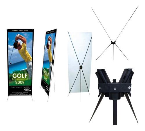 Tripie Publicidad Lona Porta Banner Araña 80x180cm Plastico
