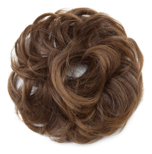 Tousled Updo Desordenado Moño Pieza De Pelo Esponjoso Scrunc