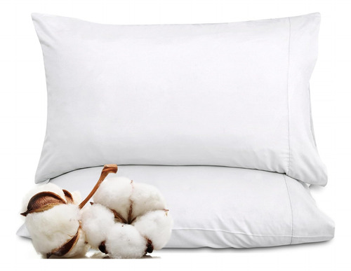Juego De 2 Fundas De Almohada De Algodón 300 Hilos