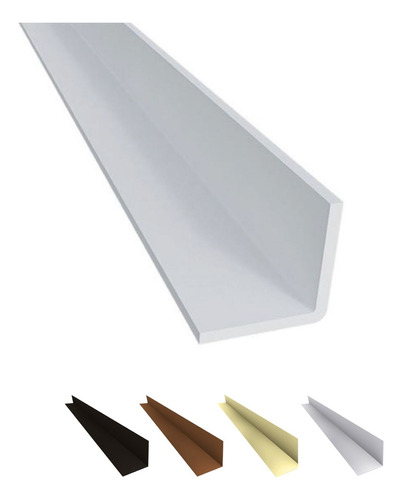 Kit 15 Cantoneira Pvc Protetor Quina Canto Parede 15mm Cor Branco