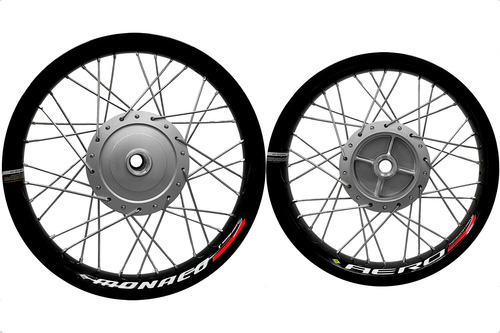 Par Roda Monaco Aero Slim Biz 100 13/15 110 125 Tambor Prata