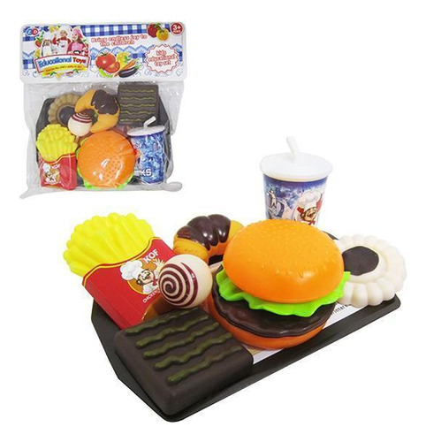 Kit Cozinha Infantil Lanche + Batata Frta Acessorio 11 Pecas